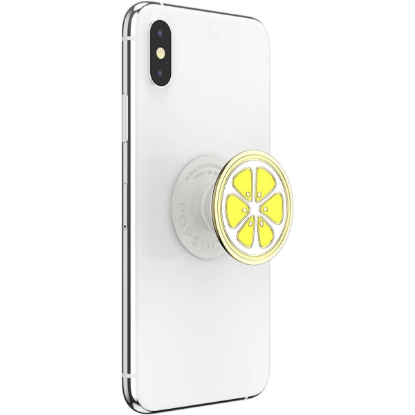 POPSOCKETS Enamel Lemon Slice Yellow Avtagbart Grip med Ställfun