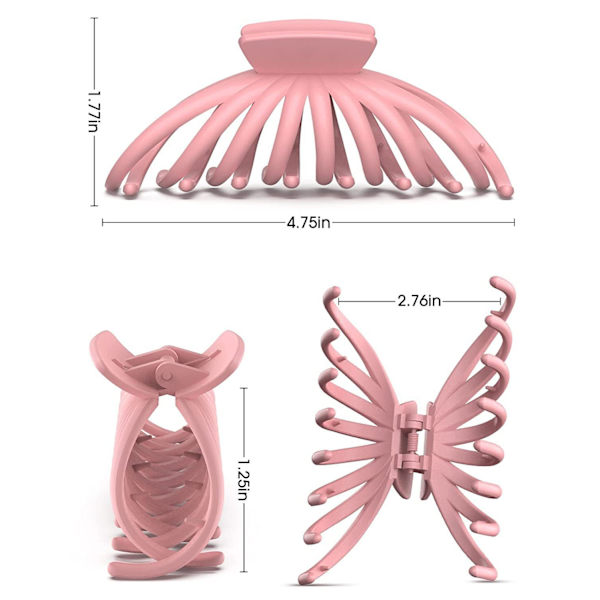 Set med Hårklämmor, 4-pack Flerfärgad