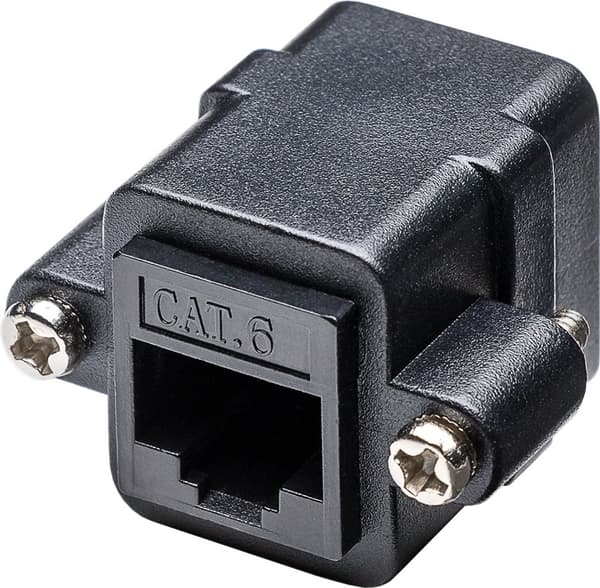 RJ45-modulkontakt/anslutning med monteringsfläns, CAT 6