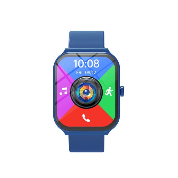 Multifunktionell Smartwatch med Bluetooth-samtal och Hälsoövervakning, kompatibelt med Android och iOS Blue Blue