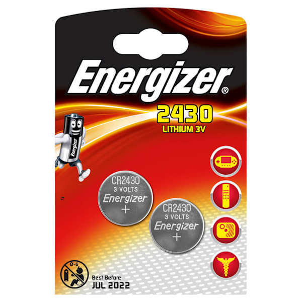 ENERGIZER Batteri CR2430 Lithium 2-pack