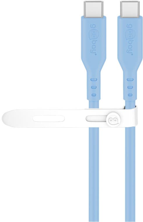 USB-C™-silikonekabel, 1,5 m, blå