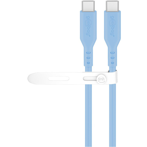 USB-C™-silikonkabel, 1,5 m, blå