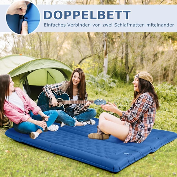 Uppblåsbart Liggunderlag för Camping och Vandring Blå