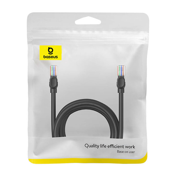 Baseus Ethernet CAT5, 5m netværkskabel (sort)