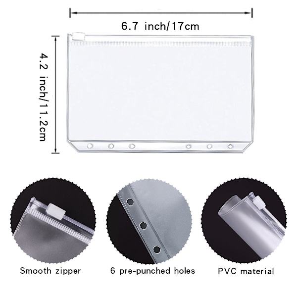 Macaron Binder Budget Planner Set Vaaleanpunainen