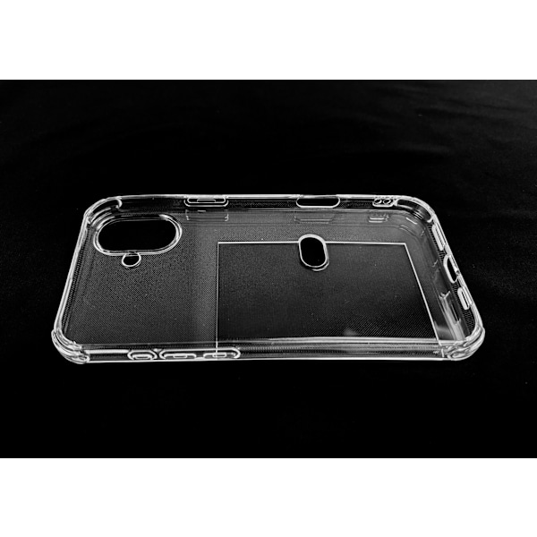 iPhone 15 Plus Skal med Korthållare, Slim Skyddande Stöttåligt Genomskinligt Mobilfodral för iPhone 15 Plus