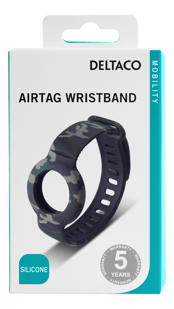 Apple AirTag silicone wristband, camouflage