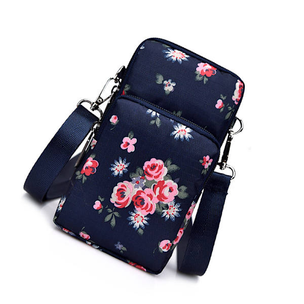 Alsidig Mini Crossbody Telefon Taske Blå
