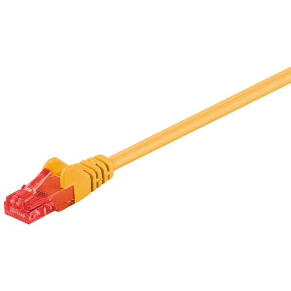 CAT 6 patchkabel, U/UTP, gul