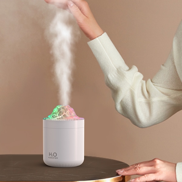 WT-11 Ilmankostutin: 500ml, Hiljainen, Värikäs Valo, USB Työpöytä Valkoinen
