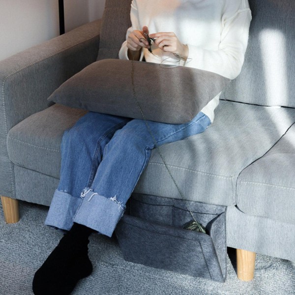 Filtförvaringsväska för säng/soffa storlek s Mörkgrå