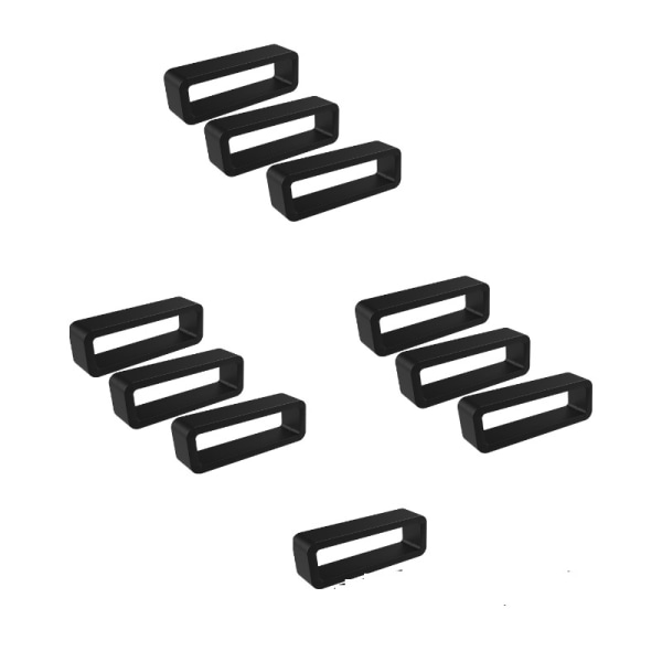 Ögla för klockarmband 10-pack Svart 20 mm