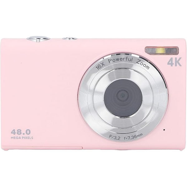 INF Digitalkamera 48MP 2,7K FHD 16X digital zoom, webcam, autofokus Svart