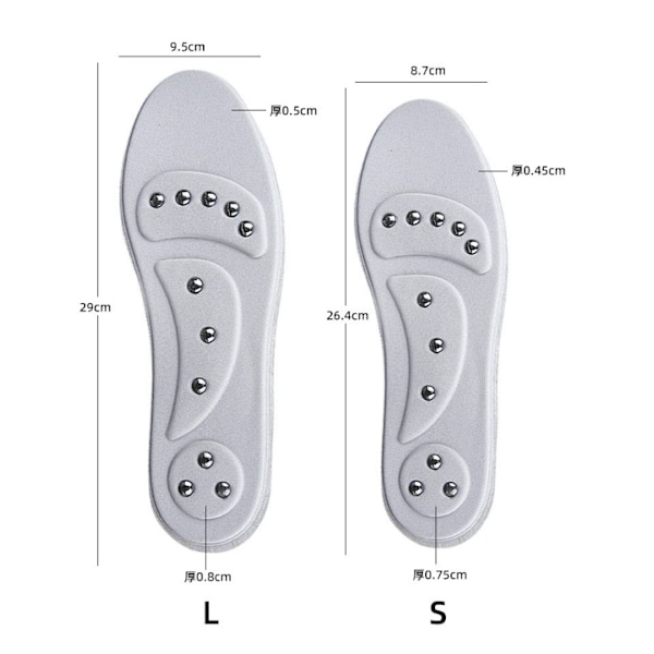 Ett par Trim-to-Fit Arch Support-innersulor för skor Grå L
