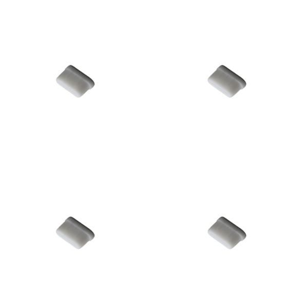 Dammskydd för USB-C-portar, 4-pack Vit