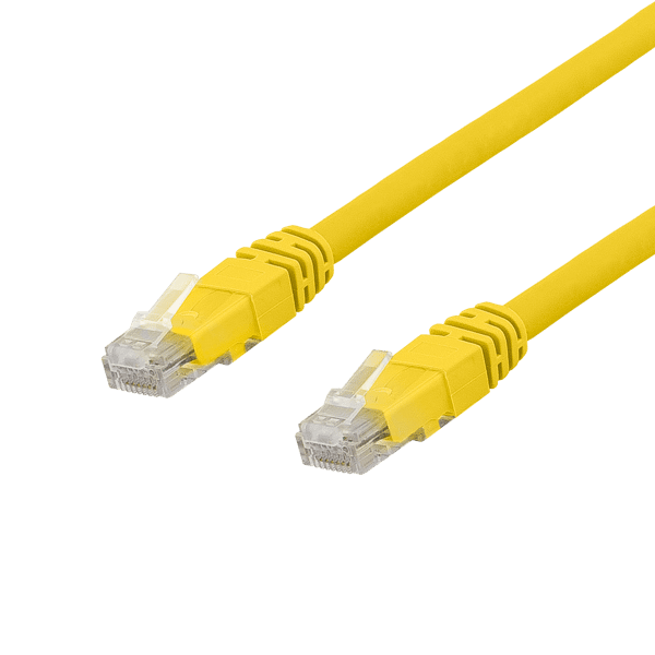 U/UTP Cat6a patch cable, LSZH, 3m, yellow