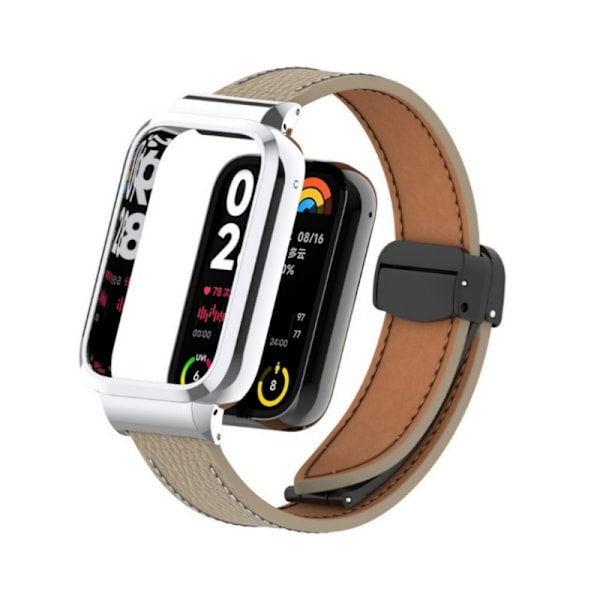 Läderrem för Xiaomi Band 8 Pro kaffe