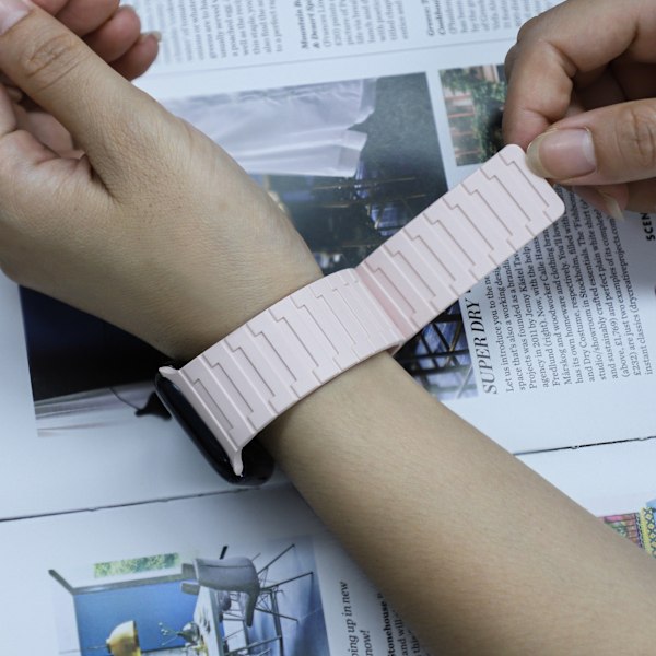 Magnetisk løkkerem til Apple Watch 38/40/41 mm Lyserød