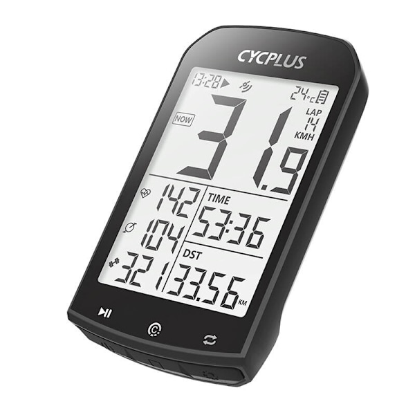 GPS cykelcomputer Cycplus M1 - kompatibel med Strava, Trainingpeaks mm.