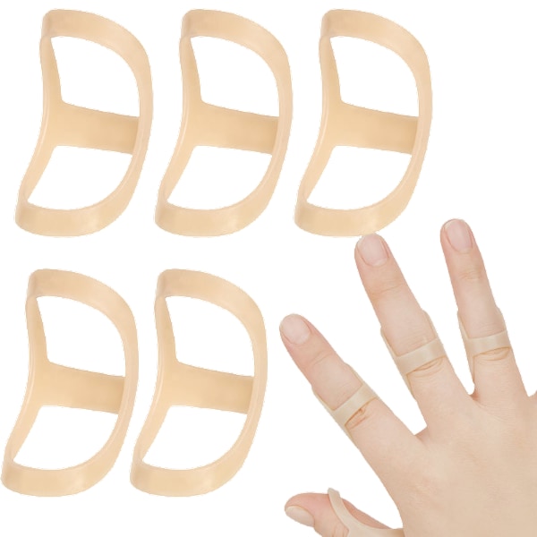 Fingerskena för springfinger 5-pack med olika storlekar Beige Size 6+7+8+9+10