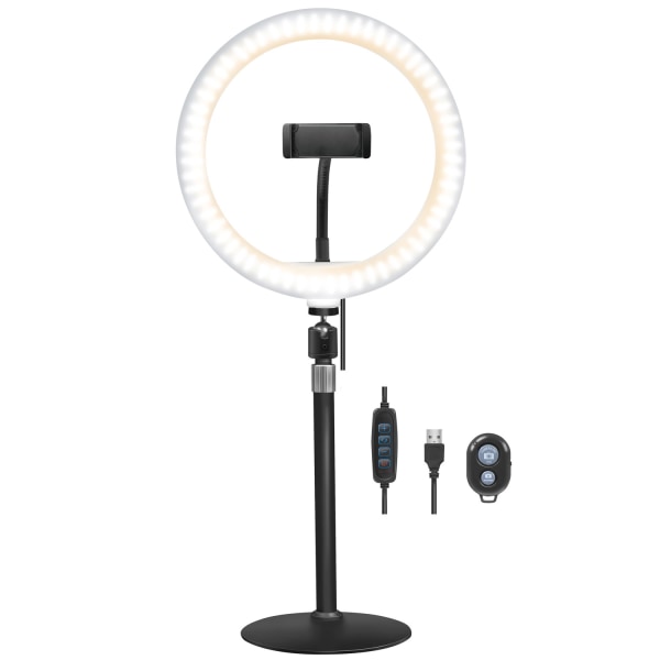 LogiLink Ring light för smartphone Ø25cm m bordsstativ