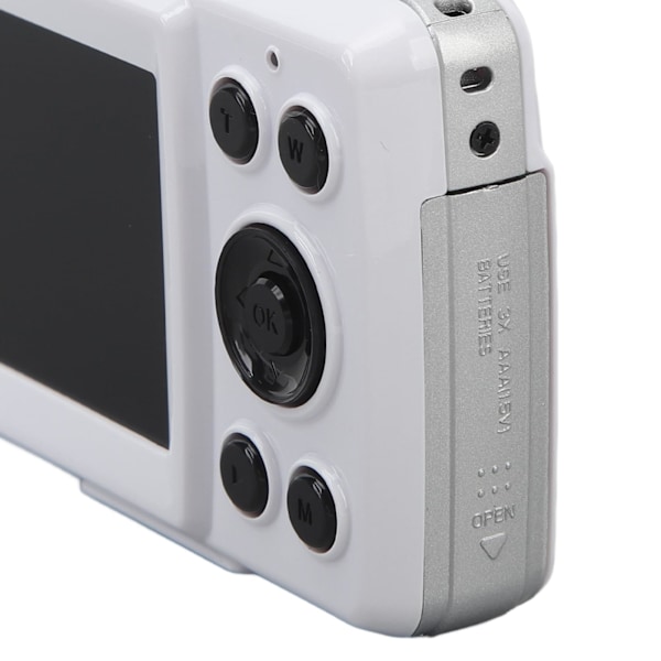 INF Kompakt 16x optisk zoomkamera med 16MP-sensor och 2,4" LCD Vit