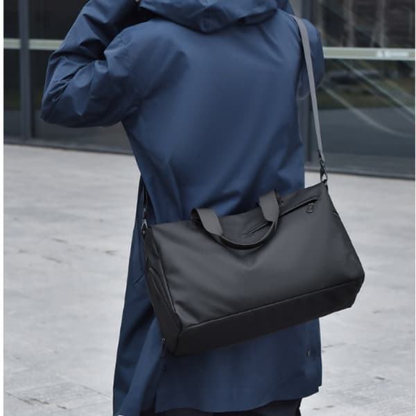 Rymlig Gympåse med Skofack Black Black