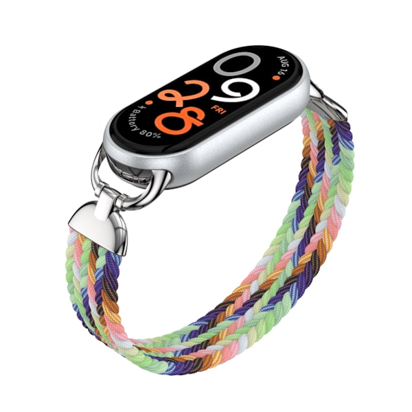 Stilfuldt flettet elastisk nylonarmbånd til Xiaomi 9 MultiColor