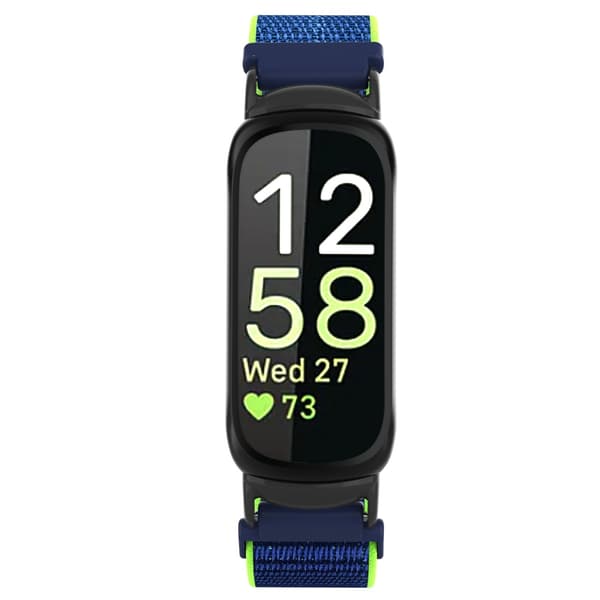 Nylon Loop Hook and Loop Rem Kompatibel med Fitbit Inspire 3 - Fås i Flere Farver Green+Blue Green+Blue