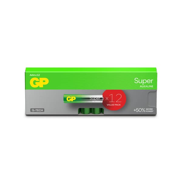 Batteri AAA Super Alkaline LR03 12-Pak