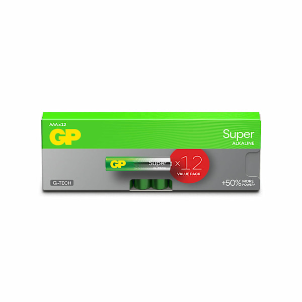 Batteri Super Alkaline AAA LR03 12-Pack