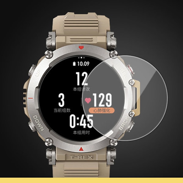 Karkaistusta lasista valmistettu näytönsuoja, 2 kpl Amazfit T-Rex Ultra