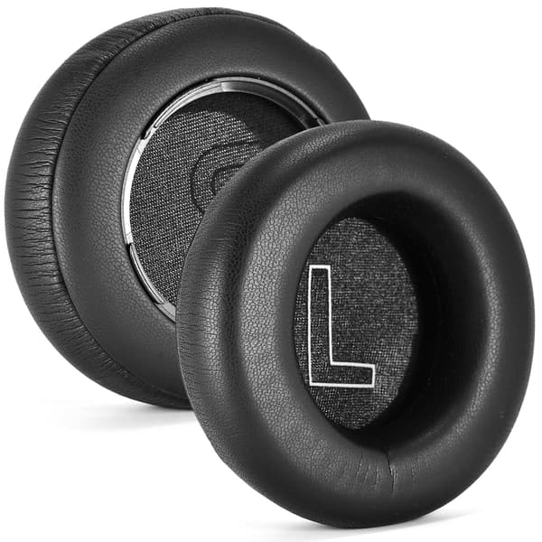 Svarta öronkuddar i proteinläder för B&O Beoplay H9 3:e generationen
