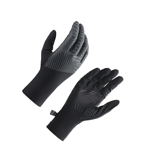 Unisex-pyöräilyhansikkaat - hiilenmusta L