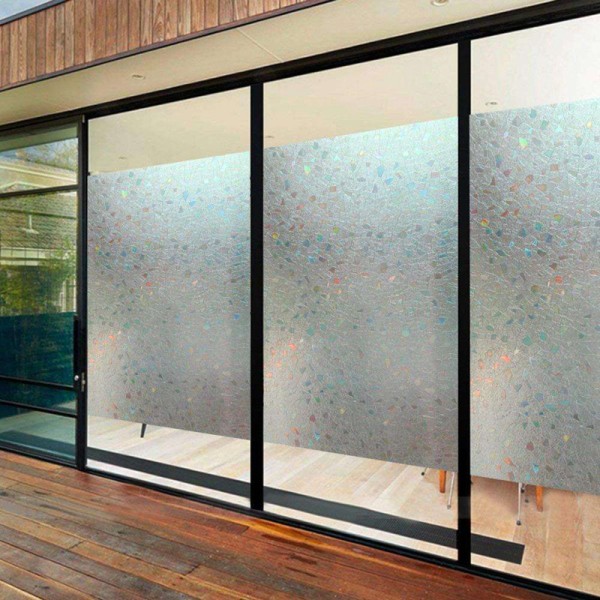 Frostad fönsterfilm för insynsskydd Flerfärgad 100x30 cm Flerfärgad 100x30 cm