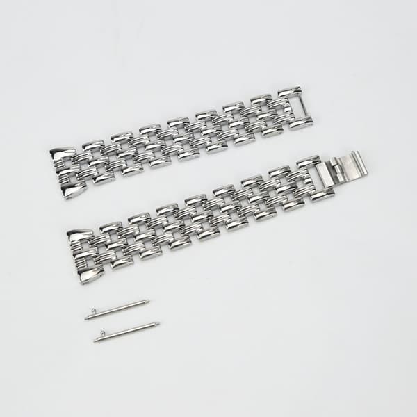 Urrem i rustfrit stål med diamanter og fem led Silver Silver