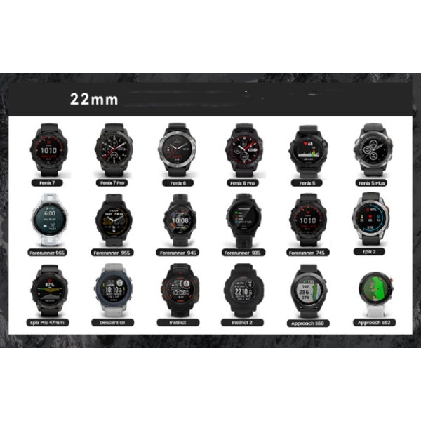 Klockarmband i Nylon för Garmin Descent MK3i Brun 22mm