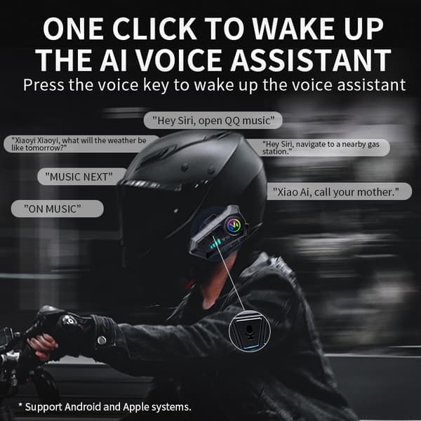 Bluetooth Helmet Headset pehmeällä mikrofonilla
