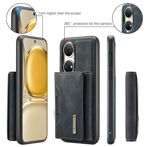 Tri-Fold Pung-Etui til Huawei Huawei P50 Sort