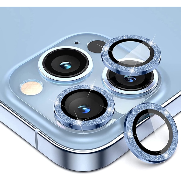 Kameraskydd 3-pack Blå  iPhone 13 Pro/13 Pro Max Blå