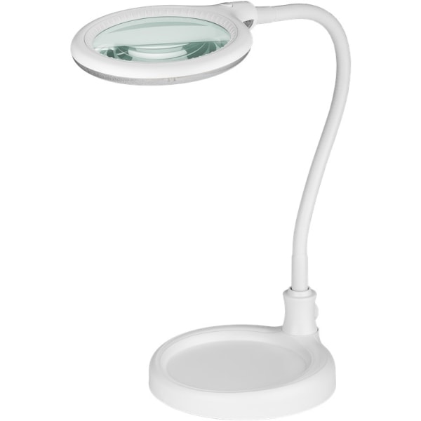 LED-förstoringslampa med stativ/klämma, 6 W, vit