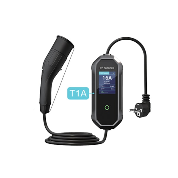 EV-laddare, 16A 3,5KW Bärbar EVSE Level 2-laddningskabel