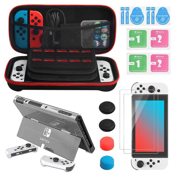 Väsentlig 9-delars tillbehörssats för Nintendo Switch