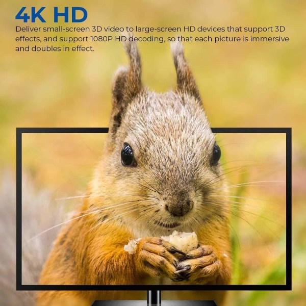 INF USB-C-HDMI-kaapeli 4K (2 metriä) Valkoinen