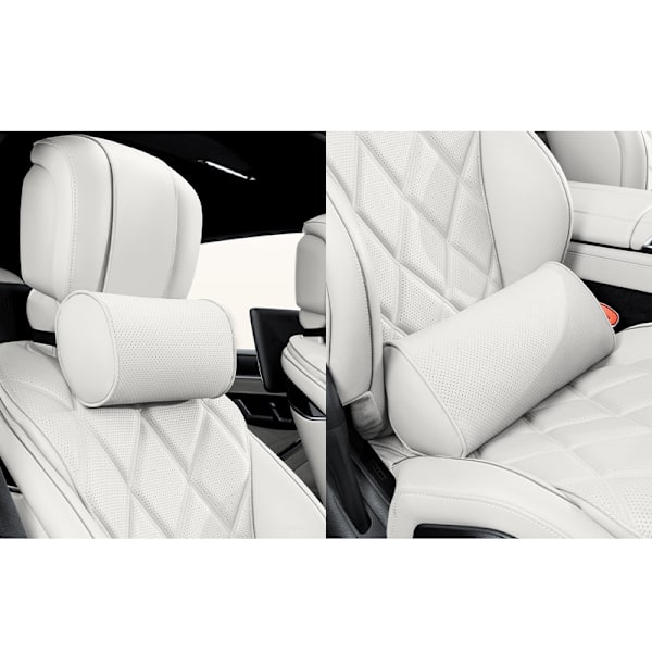 Ergonomisk Bilsæde Pudesæt Tilbehør White White
