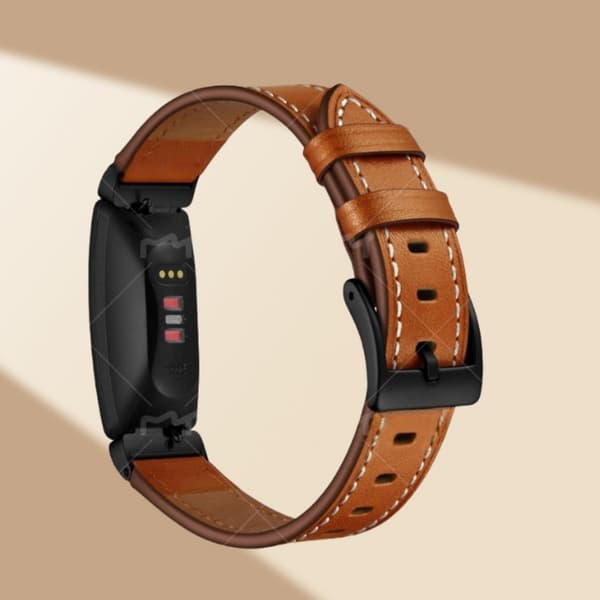 Premium læderrem til Fitbit Inspire 1/2 HR Brown Brown