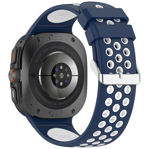 Samsung Watch Ultra Tofarvet Silikone Rem 24MM Hvid+blå