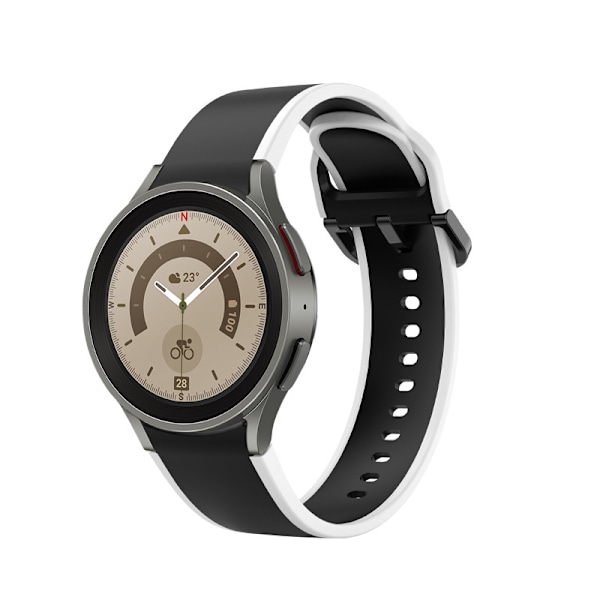 Tvåfärgat silikonarmband för Samsung Watch 5 (40/44/45 mm)