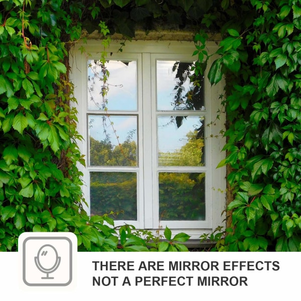Fönsterfilm för insynsskydd och solskydd med spegeleffekt 44.5x2 Svart